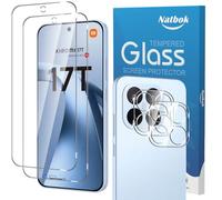 Natbok 2+2 Piezas Protector de Pantalla para Xiaomi Mi 17T 5G, 2 Cristal Templado con 2 Protección de Cámara Dureza 9H Antihuellas Sin Burbujas Vidrio Templado para Xiaomi Mi 17 T