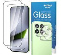Natbok 2+2 Piezas Protector de Pantalla para Xiaomi Poco F9 Pro | Vidrio Templado con Protección de Cámara,Dureza 9H,Antihuellas,Sin Burbujas,Ultra Transparente Premium Vidrio Templado