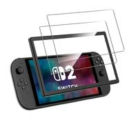 Natbok 2 Piezas Protector de Pantalla para Nintendo Switch 2 7.9" 2025 - Incluye Marco de Instalación Fácil, Ultra Transparente Premium Cristal Vidrio Templado Accesorios para Nintendo Switch 2