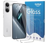 Natbok 2 Piezas Protector de Pantalla para POCO X8 Pro 5G, Dureza 9H,Antihuellas,Sin Burbujas,0.33mm Ultra Transparente Premium Cristal Vidrio Templado para POCO X8 Pro