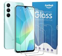 Natbok 2 Piezas Protector de Pantalla para Samsung Galaxy A16,Dureza 9H,Antihuellas,Sin Burbujas,0.33mm Ultra Transparente Premium Cristal Vidrio Templado para Samsung A16