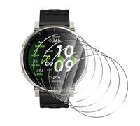 Natbok 5 Piezas Protector de Pantalla para Amazfit Active 3/3 Premium 45mm, Dureza 9H,Antihuellas,Sin Burbujas, Ultra Transparente Premium Cristal Vidrio Templado para Amazfit Active 3