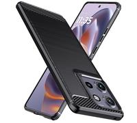 Natbok Funda para Motorola Moto Edge 50 Neo / 60 Neo/ S50 / ThinkPhone 25 5G, TPU Suave + Fibra de Carbono Flexible Carcasa, Grado Militar a Prueba de Golpes, Antideslizante Funda, Negro