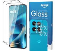 Natbok Protector de Pantalla para Motorola Moto G87 5G, [2+2 Piezas] Cristal Templado con Protección de Cámara Dureza 9H Antihuellas Sin Burbujas Vidrio Templado para Moto G87