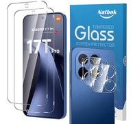 Natbok Protector de Pantalla para Xiaomi 17T Pro/15T/15T Pro 5G, 2+2 Piezas Cristal Templado + Protección de Cámara con Antihuellas Sin Burbujas Vidrio Templado para Xiaomi Mi 17 T Pro
