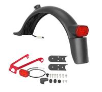 Natcoo Guardabarros Patinete Eléctrico para Xiaomi, con Soporte de Metal, Diseño Integrado de Guardabarros y Marco de Matrícula, Guardabarros Trasero para Xiaomi M365/Pro/Pro 2/1S/Essential/Mi 3 -Rojo