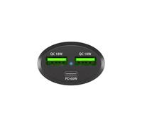 CARGADOR COCHE NATEC CONEY 2XUSB, 1XUSB-C QC3.0, PD 3.0 84W NEGRO