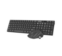 Natec Keyboard + Mouse Set Membrane Stingray NZB-1440 (USB (Radio 2.4 GHz); (US); Black Color; Optical; 1600 dpi, 800 dpi)