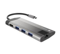 Natec multiport fowler plus usb-c-hub usb 3.0 3x hdmi 4k usb-c pd rj45