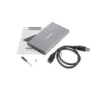 Natec rhino go carcasa de disco duro/ssd gris 2.5'