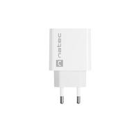 NATEC Cargador RIBERA NUC-2057 18W 1x USB-A QC3.0 Carga rápida Blanco