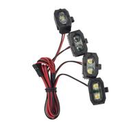 NATEFEMIN Kit de barra de luz LED para RC Crawler escala 1/10, sistema de faros blancos brillantes con soportes de metal para Traxxas TRX4 TRX6 SCX10 II Wraith GEN8