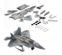 NATEFEMIN Kit de modelo F-22 Raptor Fighter Jet escala 1:100, montaje a presión, para entusiastas de la aviación (kit desmontado)