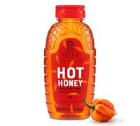 Nate's Hot Honey - Miel 100% pura infundida con hojuelas de chile habanero, sabor galardonado - Botella exprimible de 16 onzas
