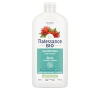 Natessance - Champú fortalecedor - Ricino orgánico y queratina vegetal - Certificado Bio Cosmos Organic - Botella de 500 ml