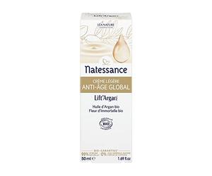 Natessance crème légère Anti-Age Global Lift'Argan - Huile d'argan bio 50 ml
