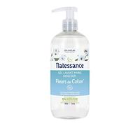 Natessance - Gel Lavant Manos Suaves Flores de Algodón - Certificado Biológico Cosmos Organic - Enriquecido con Aloe Vera - PH Fhysiológico - Frasco Bomba, 500 ml