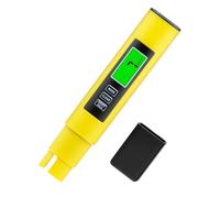 NATFORTREE Medidor de agua digital TDS 3 en 1 - Mide TDS, EC y temperatura - 0-9999 ppm - Probador de calidad del agua de alta precisión para agua potable, acuarios, piscinas, hidroponía - Amarillo