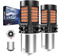 NATGIC 1156 BA15S Bombillas LED ámbar, P21W 7506 LED Canbus sin Errores Resistencia de Carga Incorporada para Luces de Señal de Giro Delanteras o Traseras del Coche - 89 chips LED 4000LM (2 Piezas)