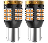 NATGIC 1156 BA15S P21W Bombillas de Luz LED de Señalización Direccional Ámbar 3700LM 3030 45 SMD Canbus sin Errores Anti - Hyper Flash para Luz de Señalización Delantera o Trasera LED (paquete de 2)