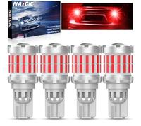 NATGIC 4 Piezas Bombillas LED W16W Canbus sin Error, 921 912 T15 Luces Traseras LED con Lentes 12V - 36V 4000ML para Bombillas Traseras de Automóviles, Luces dDiurnas, Luces Traseras (Rojo, 3500K)