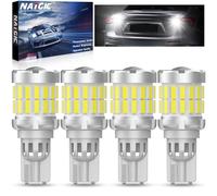 NATGIC 4 Piezas Luces de Marcha Atrás LED t15, Bombillas LED W16W 921 912 con Lente Canbus sin Error Xenón Blanco 6500K 4000ML Bombillas de Marcha Atrás para Automóviles, Luces de Circulación Diurnas