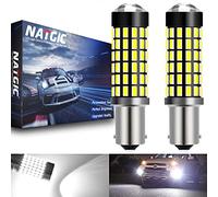 NATGIC BA9 BA9S 53 57 1895 64111 Bombillas LED Xenon White 1800LM 3014SMD 78-EX Chipsets con proyector de lentes para luz indicadora, luz interior reversa, 6500K, 12-24V (paquete de 2)