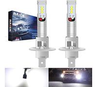 NATGIC H1 Bombillas de luz antiniebla led Xenon blanco 1700LM CSP Chips para lámpara de niebla, luz antiniebla, 12V-24V (paquete de 2)
