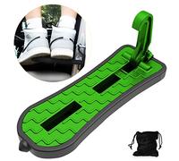 NATGIC Pedal dobrável para Porta de Carro, Alargado Degraus e Escadas para Caravanas Forma de U Pedal Multifuncional Pedal de la Puerta con Martelo de Segurança para SUV, RV (21.5cm, Verde)