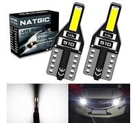 NATGIC W5W T10 194 Bombilla LED CANBUS sin Errores 7020SMD para el Interior del Automóvil Mapa del Domo Puerta Lateral Cortesía Luces de Matrícula 6000K Xenón Blanco (Paquete de 2)
