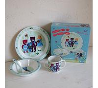 Nathalie Lété NL901G - Conjunto de vajilla de los niños,-envuelto de regalo, la razón: Ricitos de Oro y los tres osos, 4 unidades.