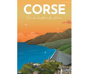 Nathan 12000985 - Póster de Córcega/Cartel para Adultos y niños a Partir de 10 años, diseño de Rompecabezas