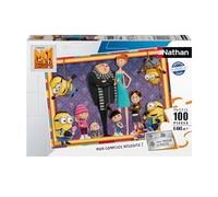 Nathan 12001097 - Puzzle de 100 Piezas, diseño de la Familia de mí FEA y Malvada 4, para niña o niño a Partir de 6 años, Rompecabezas, cartón Grueso y Resistente