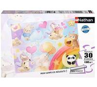 Nathan 12004277 - Puzzle Infantil (30 Piezas), diseño de Arco Iris de los Animales, niña o niño a Partir de 4 años, diseño de Rompecabezas, cartón Grueso y Resistente