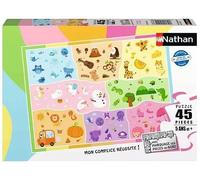 Nathan 12004293 - Puzle Infantil (45 Piezas, un Mundo de Colores, para niñas o niños a Partir de 5 años), puzle, cartón Grueso y Resistente