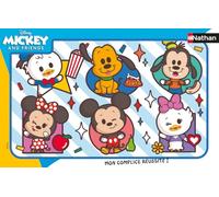 Nathan 12004298 - Puzzle infantil (15 piezas), diseño de Amigos por la Vida, Disney Mickey para niña o niño a partir de 3 años, rompecabezas de alta calidad, cartón grueso y resistente, Disney