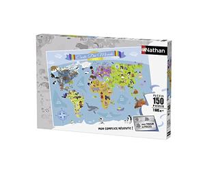 Nathan - 150 Piezas de un Rompecabezas - Mapa del Mundo - 86806