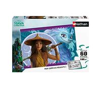 Nathan 4005556865765 - Puzzle de 60 Piezas de Disney Raya y el último dragón clásico para niño, diseño de Disney
