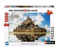 Nathan 41170561 Rompecabezas 1000 Piezas Abadía del Mont Saint Michel Raíces y Alas A partir de 14 Años