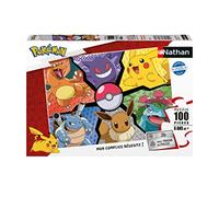 Nathan- Puzzle 100 pièces-Pikachu Pokémon niños (Ravensburger 4005556861880)