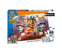 Puzzles Nathan- Puzzle de 60 Piezas - La Patrulla Canina al Rescate de los Dinosaurios Paw Patrol Pat'Patrouille Infantil, Color (Ravensburger 4005556865758)