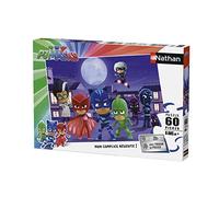 Nathan 86585 - Puzzle - Pijamasques contra los supermalos - 60 Piezas