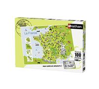 Nathan - 86732 - Puzzle - Tarjeta de Francia - 100 Piezas