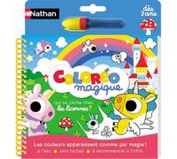 Nathan - Coloréo mágico unicornios, libro para colorear mágico, dibujo al agua, reutilizable, bolígrafo de agua, para niños a partir de 3 años
