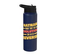 Nathan Evolution puede ir al revés diciendo el nombre divertido de Nathan Stainless Steel Insulated Water Bottle