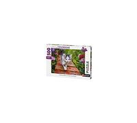 Nathan- Heart Puzle de Gato en el jardín (500 Piezas) (Ravensburger 87185)