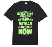 Nathan Is Here Now Nombre Personalizado Nathan Comfort Colors Adult Heavyweight T-Shirt