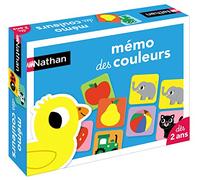 Nathan- Memo Des Colors - Juego Educativo para Combinar imágenes y Colores a Partir de 2 años, Multicolor (Diset 31616)