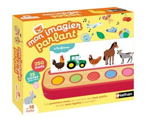 Nathan - Mi libro ilustrado parlante - Juego educativo - Juego interactivo - Descubre y aprende palabras - A partir de 18 meses