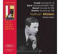 Nathan Milstein joue Vivaldi, Bach, Mozart et Brahms : Oeuvres pour violon et piano. Klien.